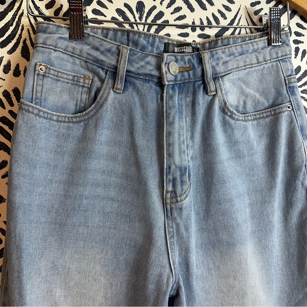 Missguided Distressed Leg Split Cuff Straight Leg… - image 2